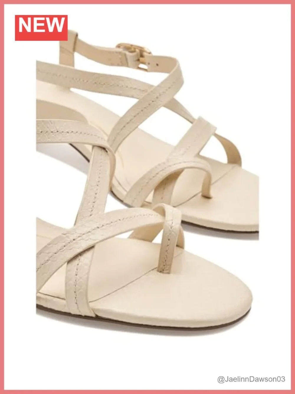 Women's Block Heel Thong Leather Sandals Slip On Comfort